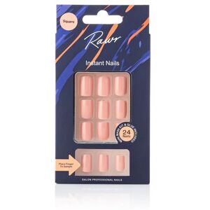Rawr Beauty Rawr Stick On Nails Glossy Peach Square Peach Rawr Beauty Rawr Stick On Nails Glossy Peach Square Peach