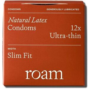 Roam Men's 12 Pack Ultra-Thin 'Condoms' for Safer Sex & Contraception - Slim Fit in White White Roam Men's 12 Pack Ultra-Thin 'Condoms' for Safer Sex & Contraception - Slim Fit in White White