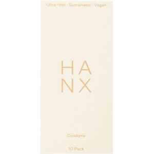 Hanx 100% Vegan Condoms - Standard Size (10 Pack) in Clear Clear Hanx 100% Vegan Condoms - Standard Size (10 Pack) in Clear Clear