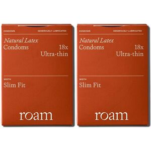 Roam Men's 2x Ultra Thin 'Condoms' for Safer Sex & Slim fit, 36 Pack in Red Red Roam Men's 2x Ultra Thin 'Condoms' for Safer Sex & Slim fit, 36 Pack in Red Red