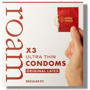 Roam Men's Original Latex Condom - Safer Sex & Contraception Regular Fit in White White Roam Men's Original Latex Condom - Safer Sex & Contraception Regular Fit in White White