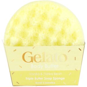 Bomb Cosmetics Gelato Body Buffer Soap Sponge Vanilla & Tonka Bean in Yellow Yellow Bomb Cosmetics Gelato Body Buffer Soap Sponge Vanilla & Tonka Bean in Yellow Yellow