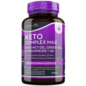 Nutravita Keto Complex Max 120 Vegetarian Capsules in White White Nutravita Keto Complex Max 120 Vegetarian Capsules in White White