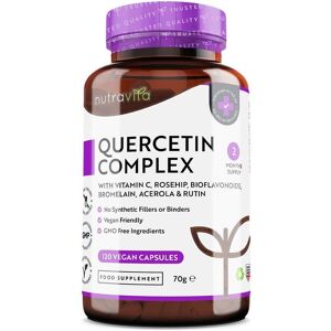 Nutravita Quercetin Complex with Vitamin C 120 Vegan Capsules in White White Nutravita Quercetin Complex with Vitamin C 120 Vegan Capsules in White White