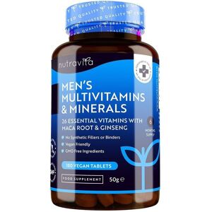 Nutravita Men's Multivitamins & Minerals 180 Vegan Tablets in White White Nutravita Men's Multivitamins & Minerals 180 Vegan Tablets in White White