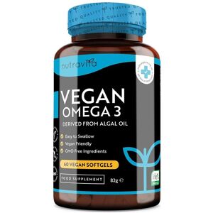 Nutravita Vegan Omega 3 with 600mg DHA & 300mg EPA 60 Vegan Softgels in White White Nutravita Vegan Omega 3 with 600mg DHA & 300mg EPA 60 Vegan Softgels in White White