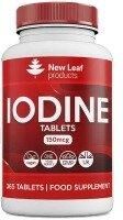 New leaf health Iodine Tablets 150mcg Vegan Thyroid Support - 12 Month Fill 365 High Strength Tablets