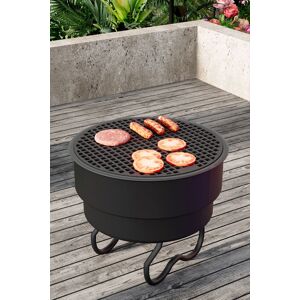 Living and Home 29.5cm Dia Round Cast Iron Grill Grate Dense Hole Charcoal BBQ Griddle Camping Barbecue Gridiron in Black Black Living and Home 29.5cm Dia Round Cast Iron Grill Grate Dense Hole Charcoal BBQ Griddle Camping Barbecue Gridiron in Black Black