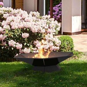 Primrose Chic Steel Goblet Fire & Water Pit 70cm in True Black True Black Primrose Chic Steel Goblet Fire & Water Pit 70cm in True Black True Black