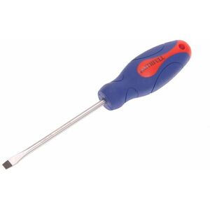 Faithfull Soft Grip Screwdriver Flared Slotted Tip 5.5 X 100Mm in Blue Blue Faithfull Soft Grip Screwdriver Flared Slotted Tip 5.5 X 100Mm in Blue Blue