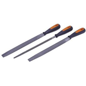 Loops 3 Piece 250mm File Set Flat Half Round Round Second Cut Multicolor Loops 3 Piece 250mm File Set Flat Half Round Round Second Cut Multicolor