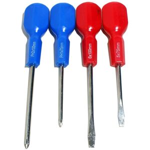 Loops 4 Piece Hand Screwdriver Set/Kit Slotted & Phillips Work / Home Garages Multicolor Loops 4 Piece Hand Screwdriver Set/Kit Slotted & Phillips Work / Home Garages Multicolor