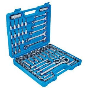 Loops 90 Piece Mechanics Tool Set Spanners Sockets Screwdrivers Handles Multicolor Loops 90 Piece Mechanics Tool Set Spanners Sockets Screwdrivers Handles Multicolor