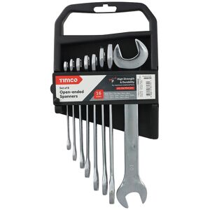 Timco Spanner Set - Open-ended (Size 8pcs - 8 Pieces) in Silver Silver Timco Spanner Set - Open-ended (Size 8pcs - 8 Pieces) in Silver Silver