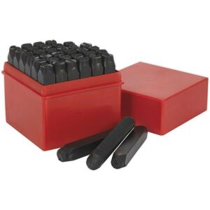 Loops 36 Piece Letter & Number Punch Set - 8mm Character Height - High Carbon Steel in Metallics Metallics Loops 36 Piece Letter & Number Punch Set - 8mm Character Height - High Carbon Steel in Metallics Metallics