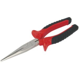Unknown - 215mm Long Nose Pliers - Serrated jaws - Hardened cutters - Pliers Unknown - 215mm Long Nose Pliers - Serrated jaws - Hardened cutters - Pliers