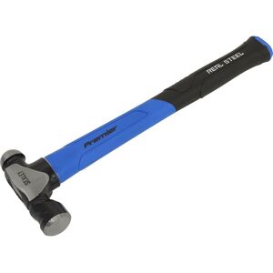 Loops 24oz Ball Pein Hammer - Fibreglass Shaft - Drop Forged Steel - Rubber Grip in Metallics Metallics Loops 24oz Ball Pein Hammer - Fibreglass Shaft - Drop Forged Steel - Rubber Grip in Metallics Metallics