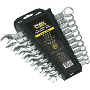 Loops 11pc Slim Handled Combination Spanner Set -12 Point Metric Ring Open Head Wrench Multicolor Loops 11pc Slim Handled Combination Spanner Set -12 Point Metric Ring Open Head Wrench Multicolor