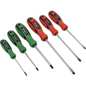 Loops 6 PACK Premium Soft Grip Handle Screwdriver Set - Slotted & POZI Magnetic Tip Multicolor Loops 6 PACK Premium Soft Grip Handle Screwdriver Set - Slotted & POZI Magnetic Tip Multicolor