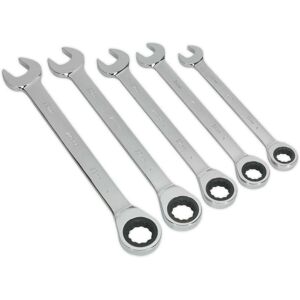 Loops 5pc Slim Handled Combination Spanner Set - 12 Point Metric Ring Open End Head Multicolor Loops 5pc Slim Handled Combination Spanner Set - 12 Point Metric Ring Open End Head Multicolor