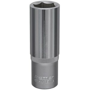 Loops 15mm Forged Steel Deep Drive Socket - 3/8" Square Drive - Chrome Vanadium Socket in Metallics Metallics Loops 15mm Forged Steel Deep Drive Socket - 3/8" Square Drive - Chrome Vanadium Socket in Metallics Metallics