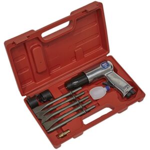 Loops Long Stroke Air Hammer & Chisel Kit - 1/4" BSP - 67mm Stroke - Storage Case in Metallics Metallics Loops Long Stroke Air Hammer & Chisel Kit - 1/4" BSP - 67mm Stroke - Storage Case in Metallics Metallics