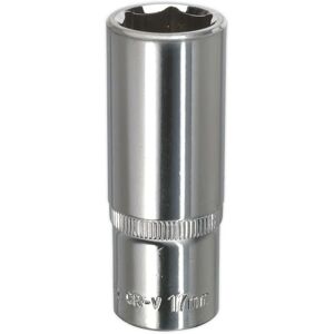 Loops 17mm Forged Steel DEEP Drive Socket - 3/8" Square Drive Polished Chrome Vanadium in Metallics Metallics Loops 17mm Forged Steel DEEP Drive Socket - 3/8" Square Drive Polished Chrome Vanadium in Metallics Metallics