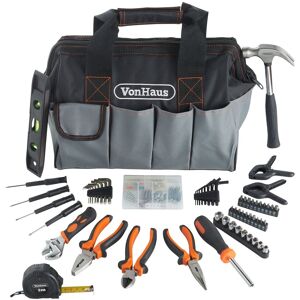 VonHaus 92Pc Hand Tool Kit in Black Black VonHaus 92Pc Hand Tool Kit in Black Black