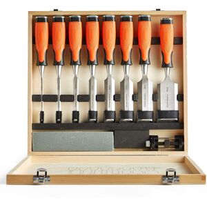 VonHaus 10 Piece Chisel Set in Orange Orange VonHaus 10 Piece Chisel Set in Orange Orange