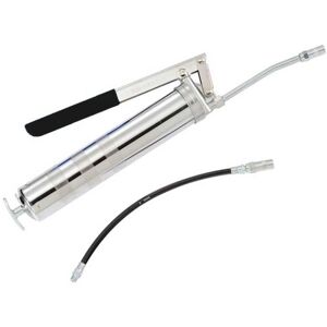 Autojack Heavy Duty Manual Pump Action Lever Grease Gun in Silver Silver Autojack Heavy Duty Manual Pump Action Lever Grease Gun in Silver Silver
