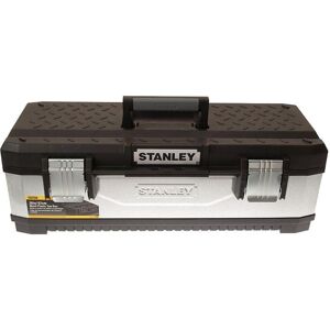 Stanley Galvanised Metal Toolbox in Silver Silver Stanley Galvanised Metal Toolbox in Silver Silver