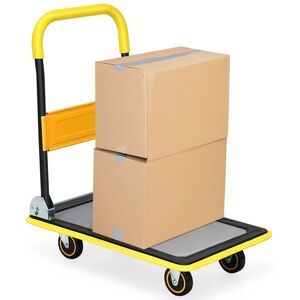 Costway Folding Push Cart Dolly Moving Hand Truck Rolling Flatbed Platform Cart 150KG Multicolor Costway Folding Push Cart Dolly Moving Hand Truck Rolling Flatbed Platform Cart 150KG Multicolor