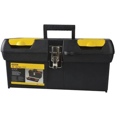 Stanley Metal Latch Toolbox 41Cm (16In) in Black Black Stanley Metal Latch Toolbox 41Cm (16In) in Black Black