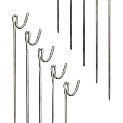 Pegdev 60 x Premium Steel Fencing Pins 1250mm x 10mm for Barrier Mesh, Road, Event Stakes in Metallics Metallics Pegdev 60 x Premium Steel Fencing Pins 1250mm x 10mm for Barrier Mesh, Road, Event Stakes in Metallics Metallics