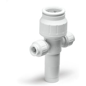 John Guest 22mm x 10mm 2 Port Manifold With Stem PEM582210AW in White White John Guest 22mm x 10mm 2 Port Manifold With Stem PEM582210AW in White White