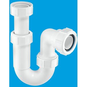 McAlpine ASA10 75mm Water Seal Adjustable Inlet Tubular Swivel 'P' Trap with Multifit Outlet in White White McAlpine ASA10 75mm Water Seal Adjustable Inlet Tubular Swivel 'P' Trap with Multifit Outlet in White White