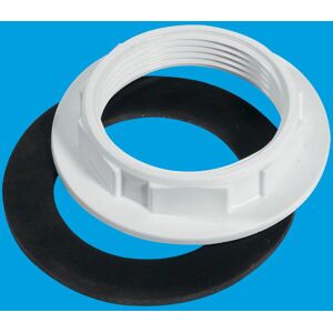 McAlpine BN5 White Plastic Backnut with Rubber Washer 2" BSP White McAlpine BN5 White Plastic Backnut with Rubber Washer 2" BSP White