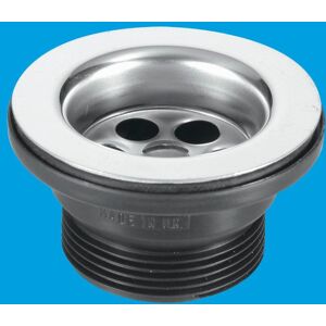 McAlpine BSW15PC 1.5" Centre Pin Bath Waste: 70mm Stainless Steel Flange: Black PVC Plug Black McAlpine BSW15PC 1.5" Centre Pin Bath Waste: 70mm Stainless Steel Flange: Black PVC Plug Black