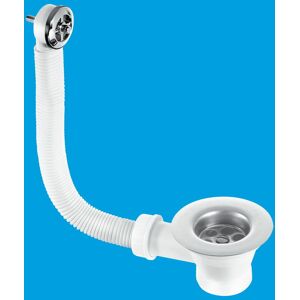 McAlpine FSW2P Sink Combined Waste & Overflow - Nut & Bolt Overflow Connection in White White McAlpine FSW2P Sink Combined Waste & Overflow - Nut & Bolt Overflow Connection in White White