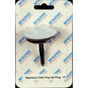 McAlpine CARD-17 Stainless Steel Pop-Up Plug Sturdy & Rust-Resistant - PLUGSS50 in Silver Silver McAlpine CARD-17 Stainless Steel Pop-Up Plug Sturdy & Rust-Resistant - PLUGSS50 in Silver Silver