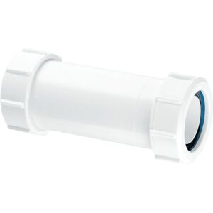 McAlpine Adjustable Straight Connector 2" MZ18E in White White McAlpine Adjustable Straight Connector 2" MZ18E in White White