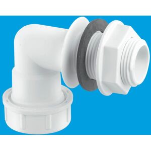 McAlpine R5M 19/23mm Universal Bent Overflow Tank Connector in White White McAlpine R5M 19/23mm Universal Bent Overflow Tank Connector in White White