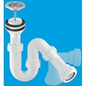 McAlpine SP10W 1.25" 75mm Water Seal All One Basin Trap in White White McAlpine SP10W 1.25" 75mm Water Seal All One Basin Trap in White White