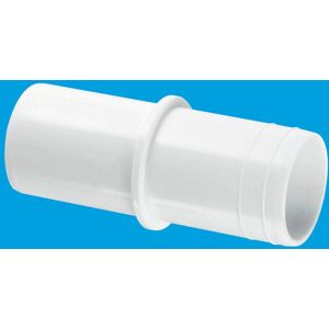 McAlpine T18 1.5" Pushfit Straight Overflow Connector in White White McAlpine T18 1.5" Pushfit Straight Overflow Connector in White White