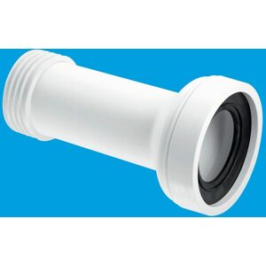 McAlpine WC-CON2B Straight Adjustable Length Rigid WC Connector in White White McAlpine WC-CON2B Straight Adjustable Length Rigid WC Connector in White White