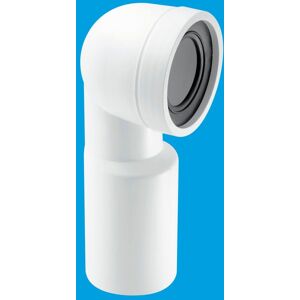 McAlpine WC-CON9 90° Bend Adjustable Length Rigid WC Connector in White White McAlpine WC-CON9 90° Bend Adjustable Length Rigid WC Connector in White White