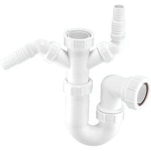 McAlpine WM11 75mm Water Seal Adjustable Inlet Tubular Swivel 'P' Trap in White White McAlpine WM11 75mm Water Seal Adjustable Inlet Tubular Swivel 'P' Trap in White White