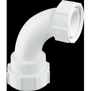 McAlpine Z5M 2" 90 Degree Multifit Bend x BSP coupling nut in White White McAlpine Z5M 2" 90 Degree Multifit Bend x BSP coupling nut in White White