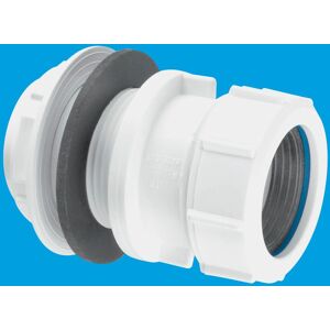 McAlpine Z11M 2" Multifit Straight Tank Connector in White White McAlpine Z11M 2" Multifit Straight Tank Connector in White White