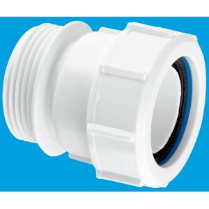 McAlpine S31M 1.25" Straight Connector BSP Male x Universal in White White McAlpine S31M 1.25" Straight Connector BSP Male x Universal in White White